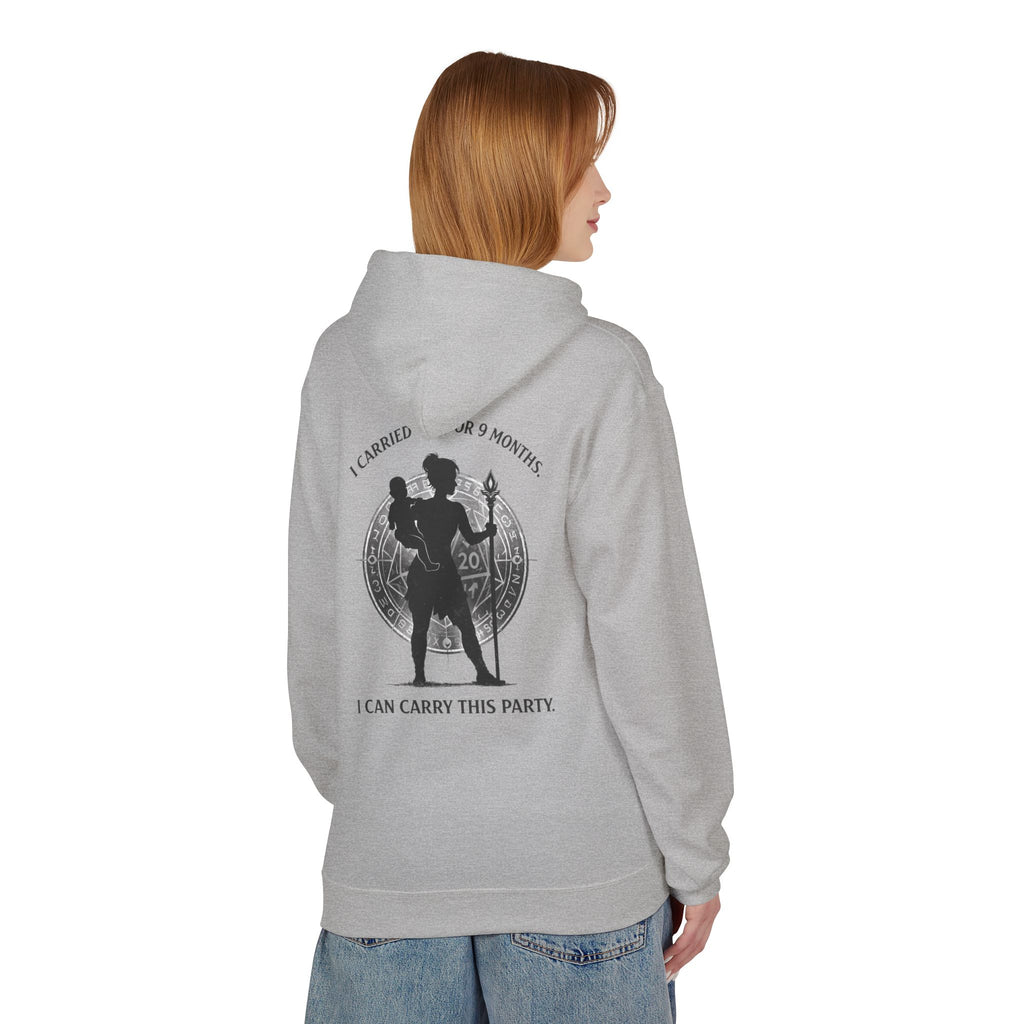 Warrior Mother Silhouette Hoodie | I Carried You for 9 Months, I Can Carry This Party