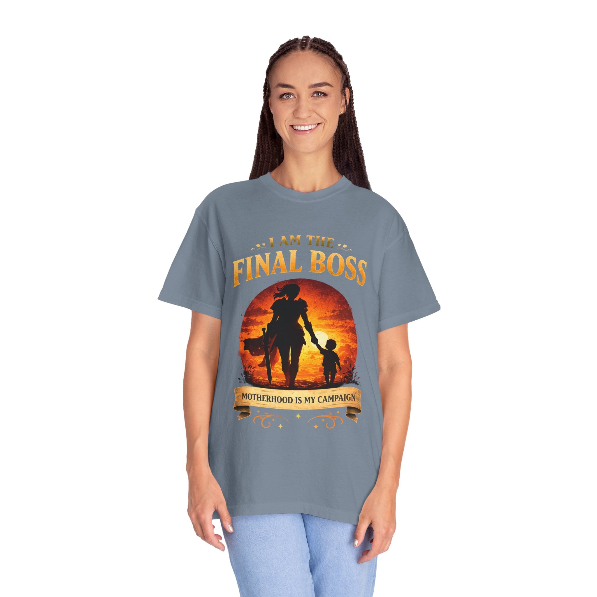 T‑Shirt — "I Am The Final Boss: Motherhood Is My Campaign" Graphic Tee