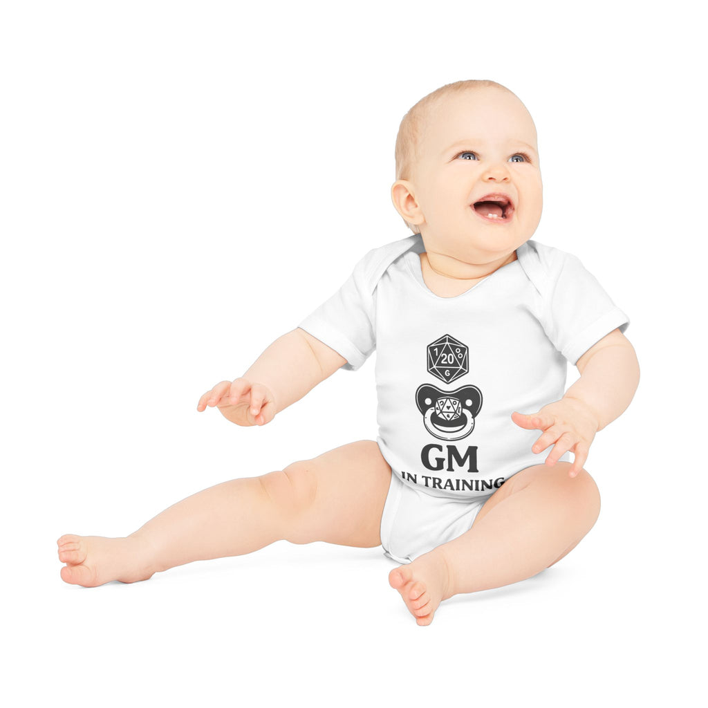 GM in Training Baby Bodysuit | D20 Dice Gamer Infant Onesie