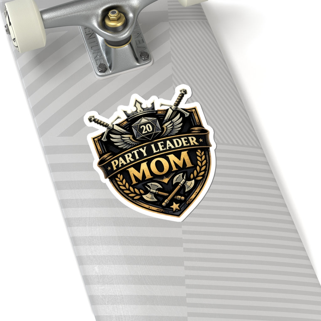 Party Leader Mom Sticker | D20 Gaming Crest, RPG Mom Decal