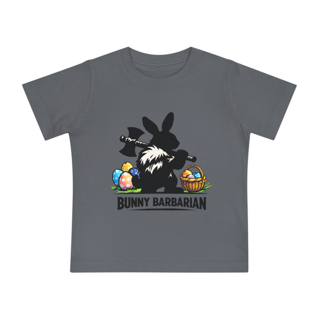 Bunny Barbarian Baby T-Shirt | Easter bunny, eggs, basket