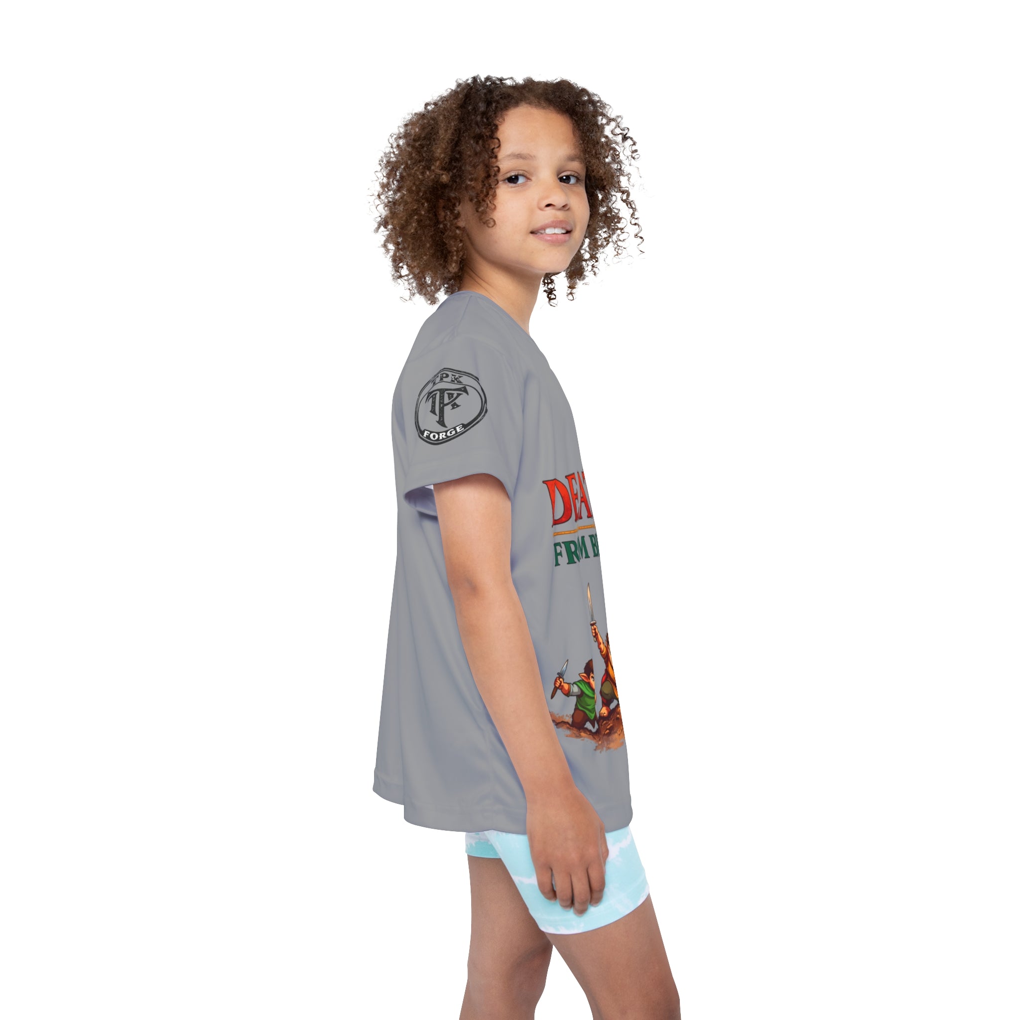 Death From Below Kids Sports Jersey | Dungeon Adventurer Party