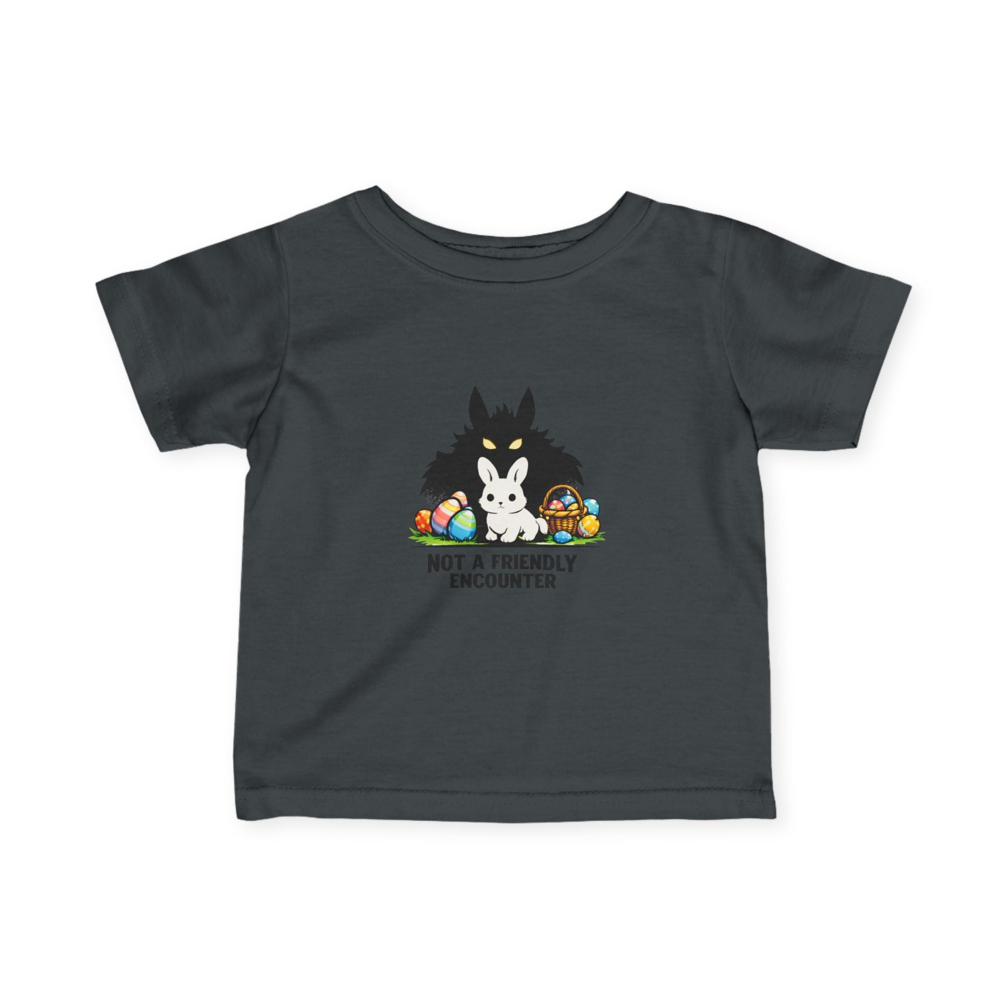 Not a Friendly Encounter Infant Tee | Wolf and Bunny Easter Eggs
