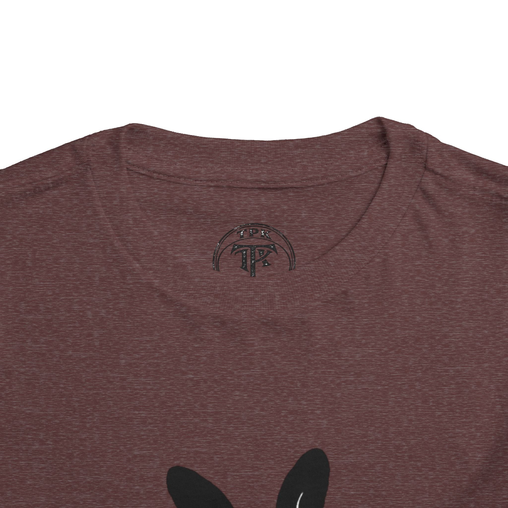 Dungeon Bunny Toddler Tee | Cute Black Bunny with Sword and Eggs