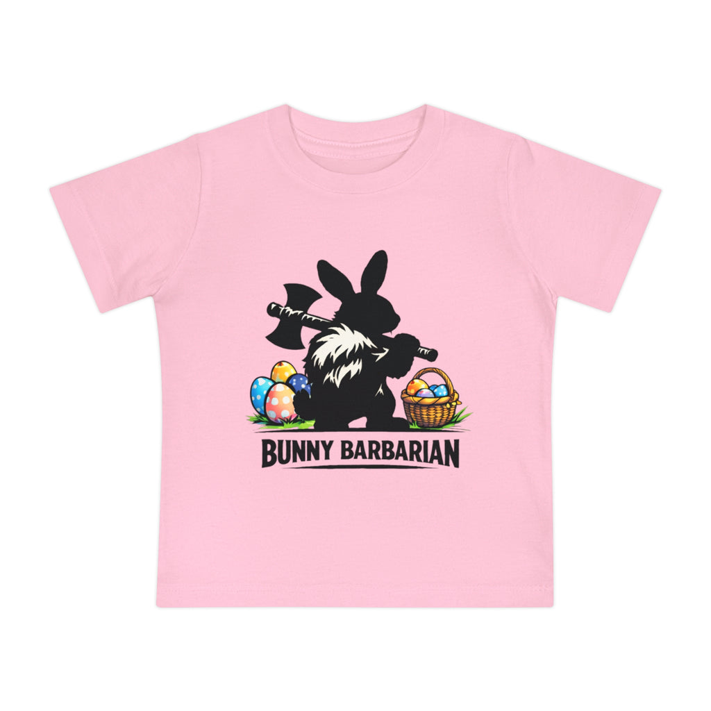 Bunny Barbarian Baby T-Shirt | Easter bunny, eggs, basket