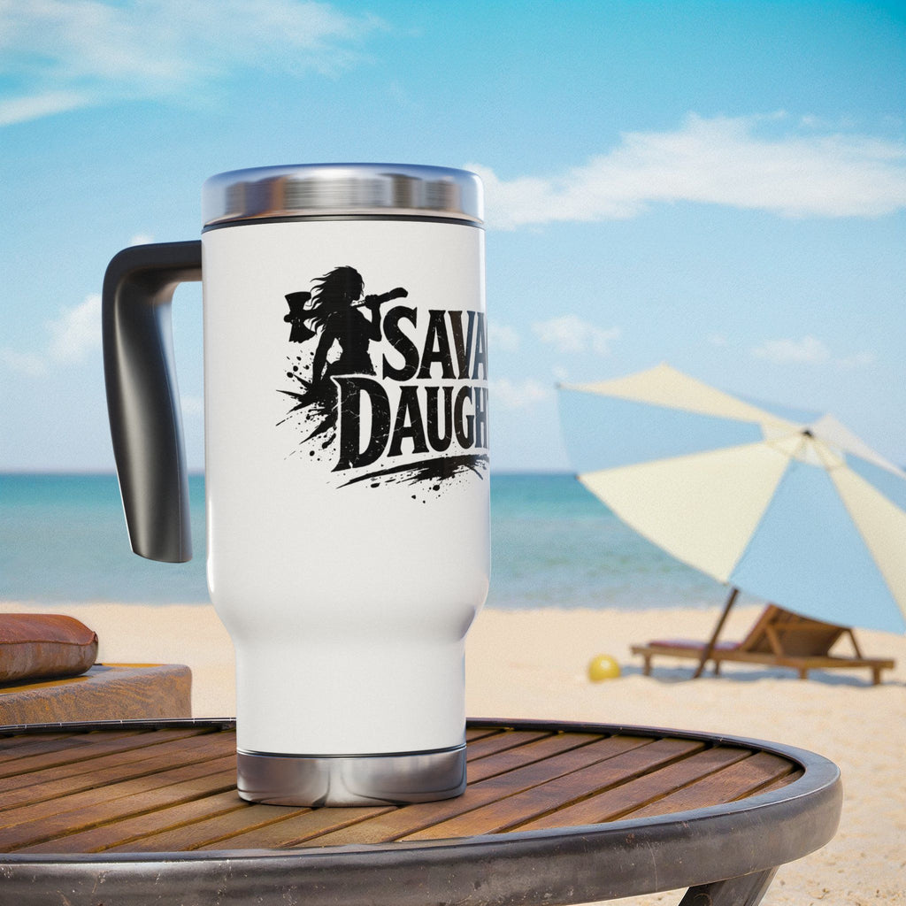 Savage Daughter travel mug | 14oz stainless steel travel mug with handle