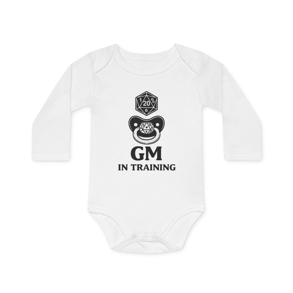 GM in Training Baby Bodysuit | D20 Dice Pacifier RPG Onesie