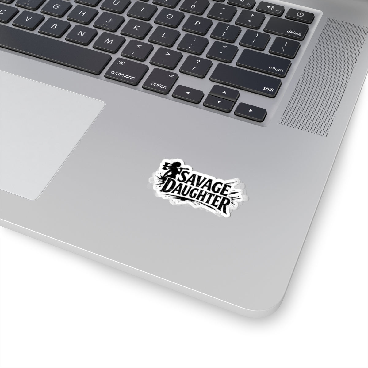 Savage Daughter Sticker | Kiss-Cut Vinyl Sticker, Biker Skull Silhouette