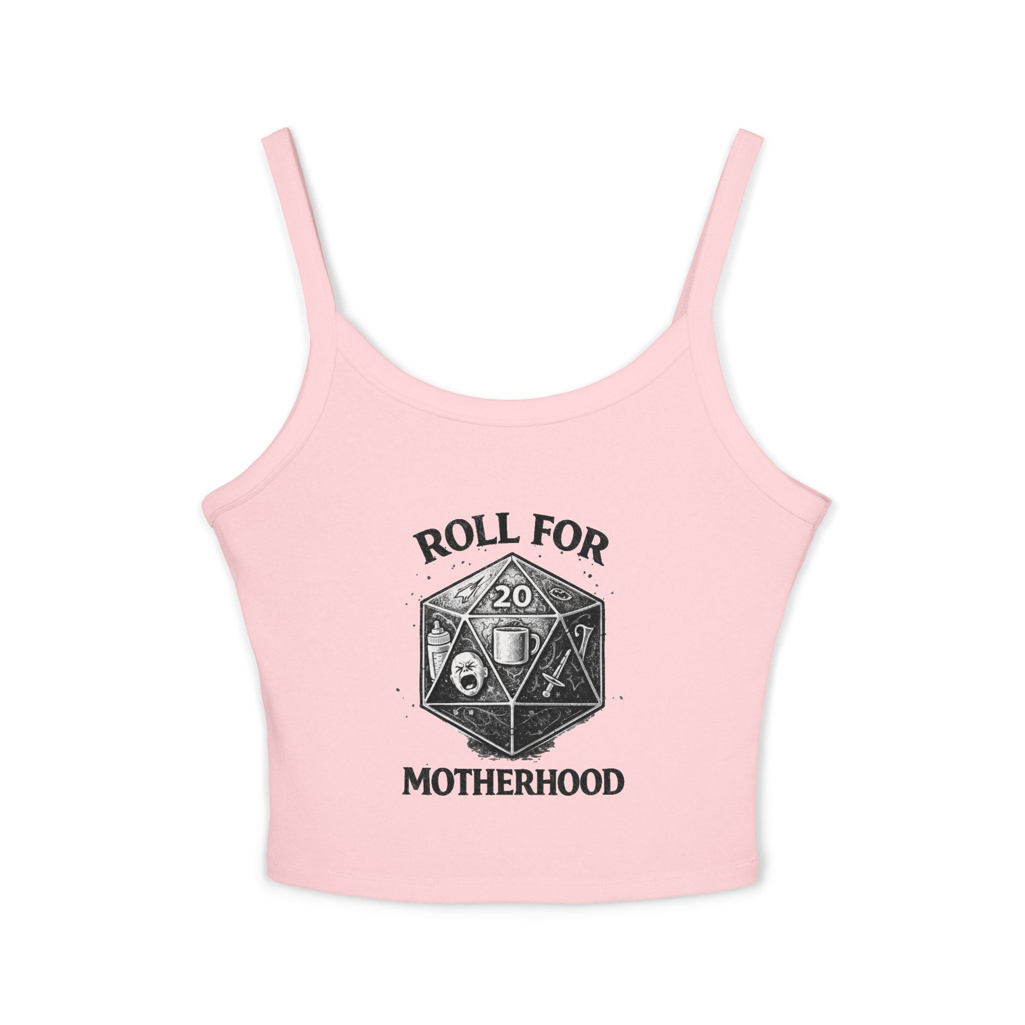 Roll for Motherhood Tank Top | D20 Dice Mom Gaming Graphic