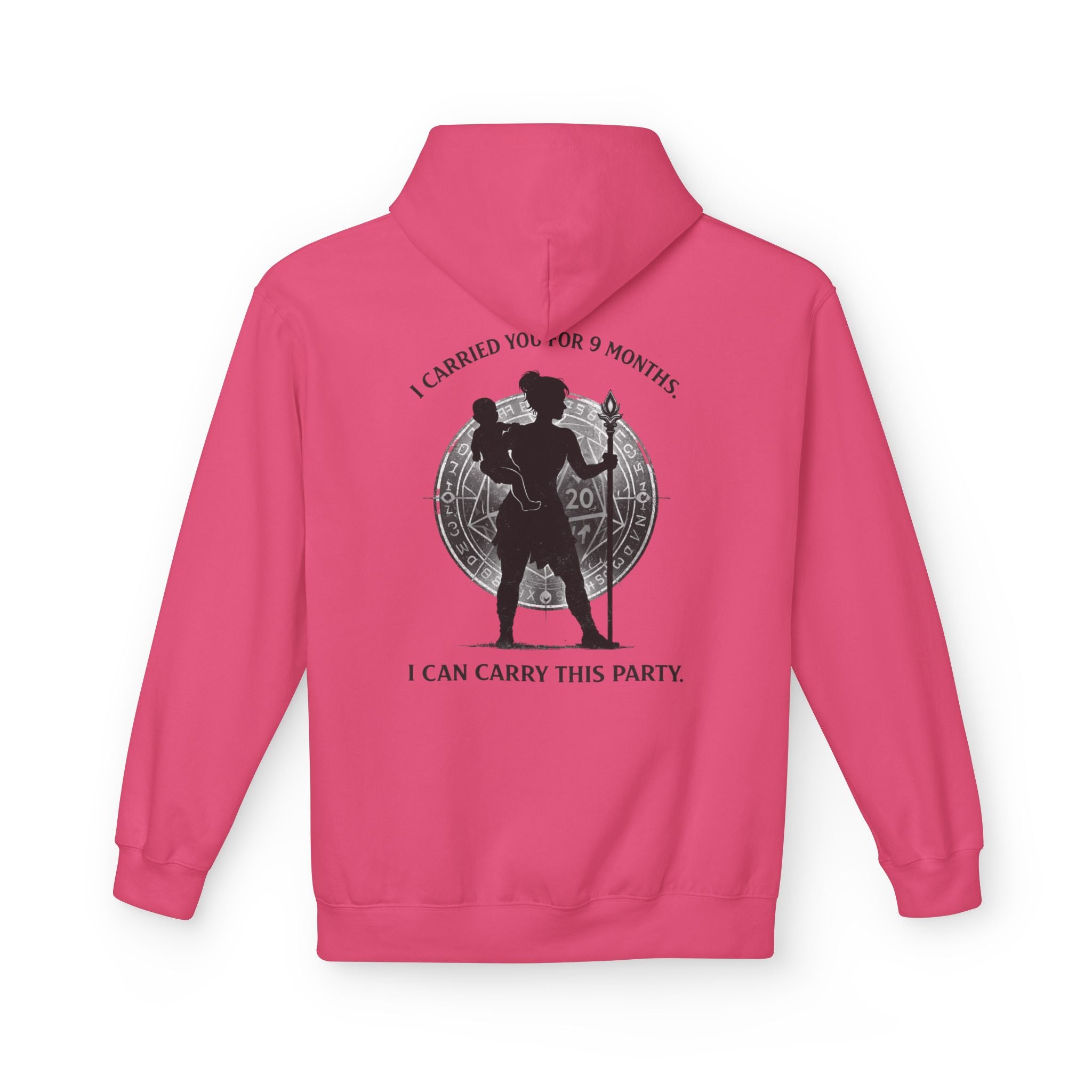 Warrior Mother Silhouette Hoodie | I Carried You for 9 Months, I Can Carry This Party