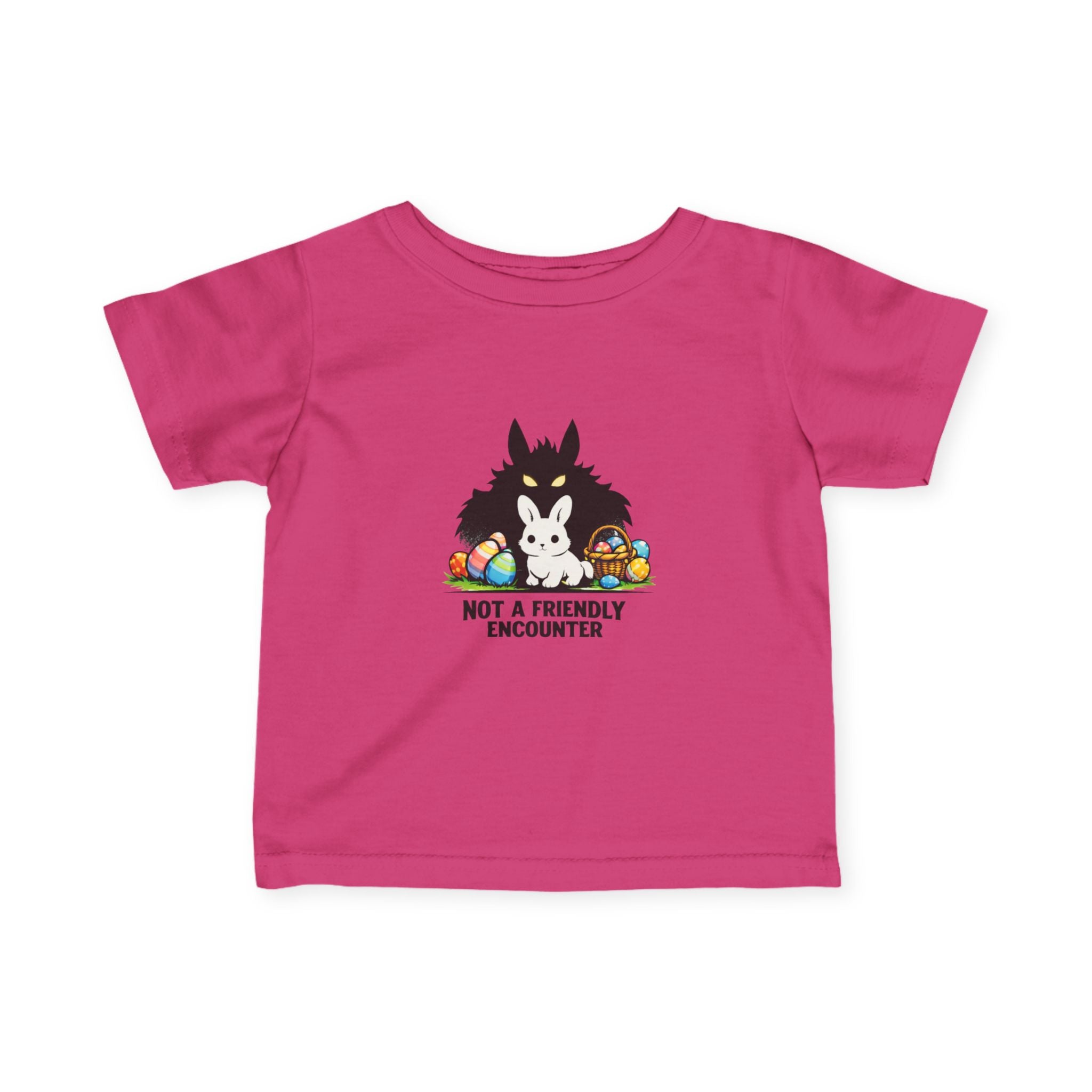 Not a Friendly Encounter Infant Tee | Wolf and Bunny Easter Eggs