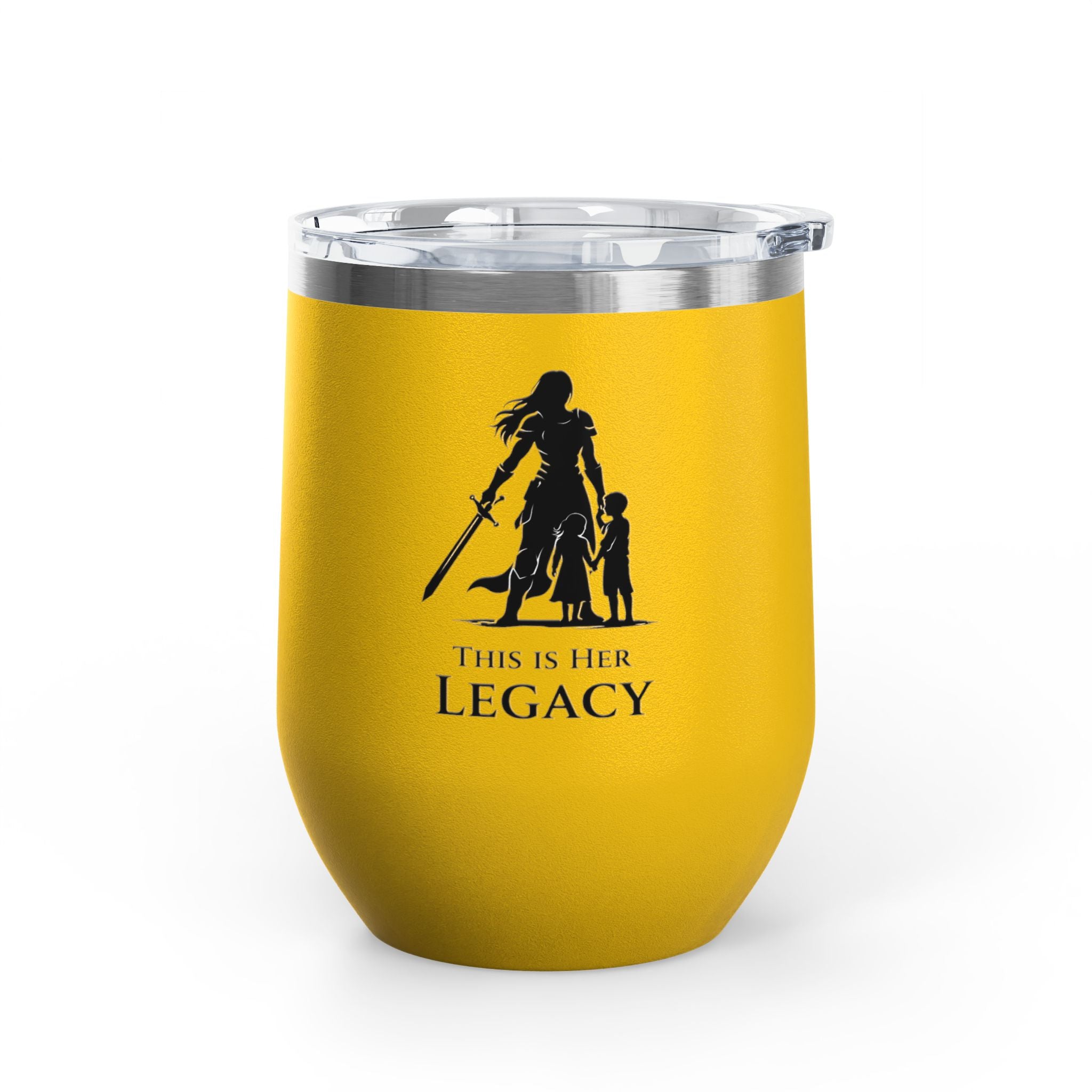 Warrior Mom Wine Tumbler – This Is Her Legacy – Strong Mother Gift – Funny Mom Cup Alternative – Wine Mom Gift – Mother’s Day Tumbler