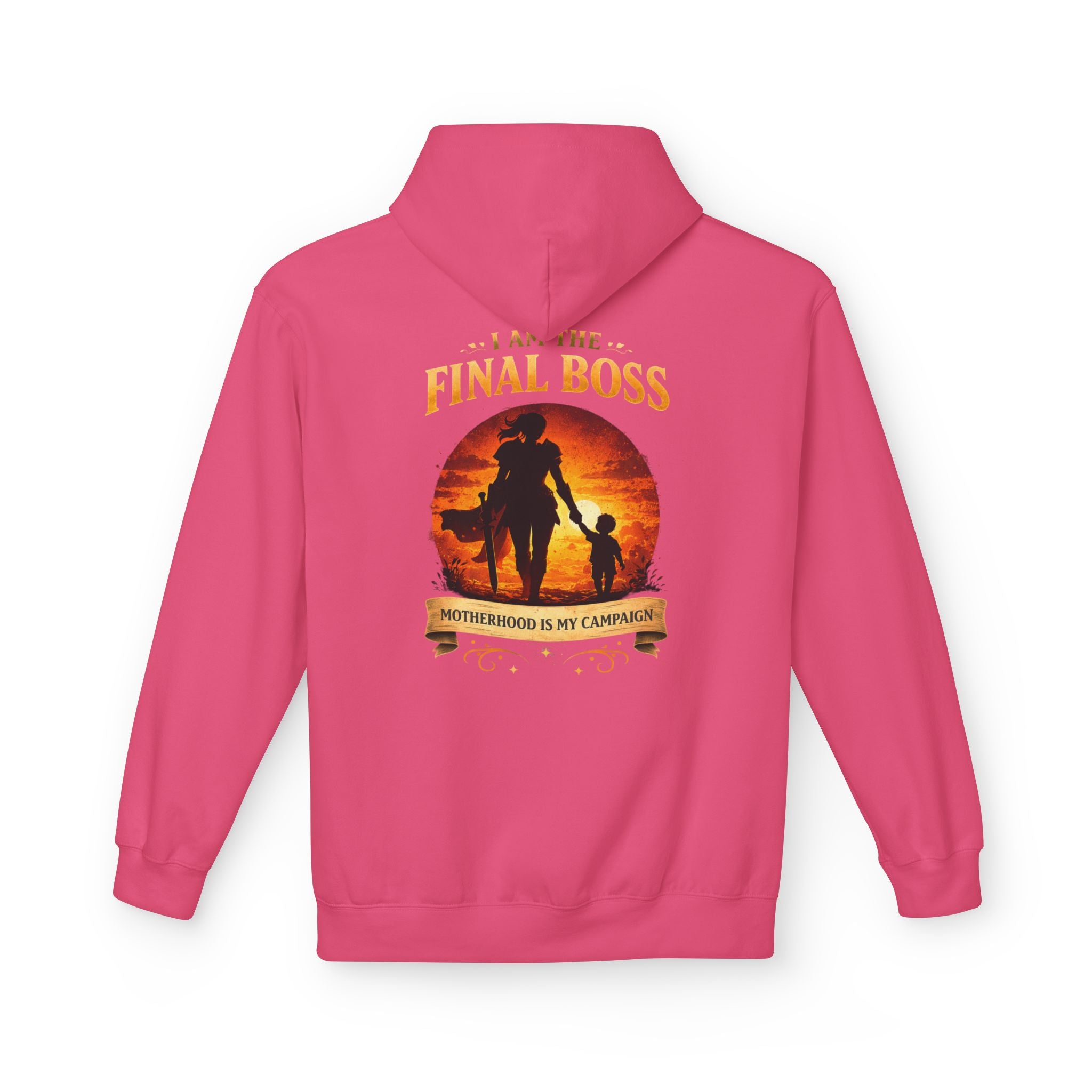 Motherhood Final Boss Hoodie — "Motherhood Is My Campaign" Graphic Hoodie