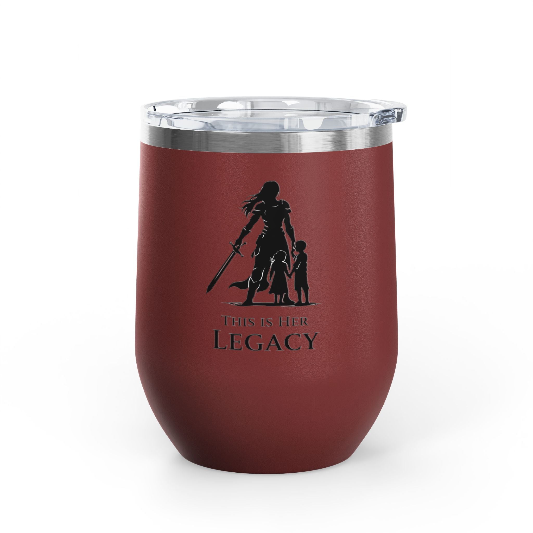 Warrior Mom Wine Tumbler – This Is Her Legacy – Strong Mother Gift – Funny Mom Cup Alternative – Wine Mom Gift – Mother’s Day Tumbler
